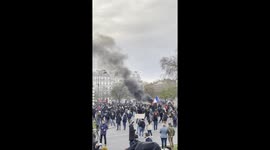 Paris protests - locals gather to protest new pension reforms