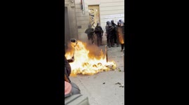 More than one million people took to the streets in Paris and other French towns as part of countrywide protests over proposals to raise the retirement age. Eight of the largest unions participated in the strike over pension reforms. Police / French genda