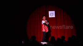 Watching Tibetan talk show on 