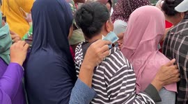 Situation at the cheap market in Pamulang, Indonesia as food prices increase