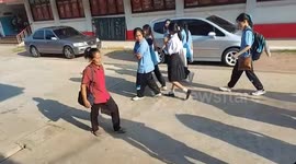 Helicopter grandmother sits at school every day for TWO MONTHS to ensure delinquent teenager is attending