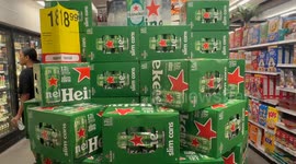 File Footage of alcoholic beverages in supermarkets in Miami, Florida, USA