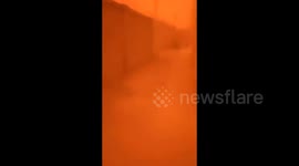 Sandstorms engulf northern China, blanketing region in orange hue