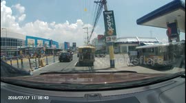 Cyclist Somersault Crash