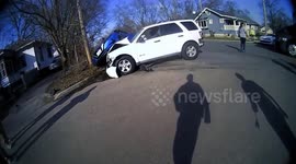 KDPS Officers Rescue Trapped Occupants in Two-Car Crash in Kalamazoo, USA