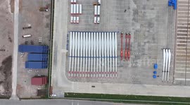 Wind Turbine Blades Placed for Export to Saudi Arabia in Suzhou, China