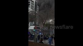 Thick smoke billows from deadly fire that gutted apartments in Valencia