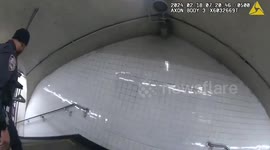 Police Officers Rescue Man From Subway Tracks in Washington Heights, USA