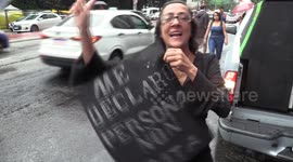 People take to the streets to support Plaestine in Sao Paulo, Brazil