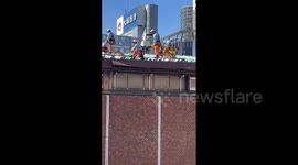 Japan: Strong Winds Blow Parts Of Station Building Roof Off In Ikebukuro, Tokyo