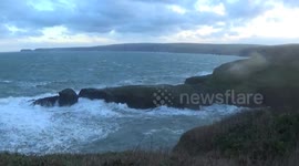 Port Isaac Bay thrashed to bits by the storm this week, its been a onshore wind so the waves are really worrying