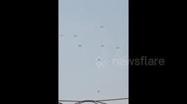 Egypt makes airdrops of aid in Gaza