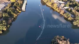 Bioacoustics Barrier Illuminates Waters of Georgiana Slough in Walnut Grove, USA