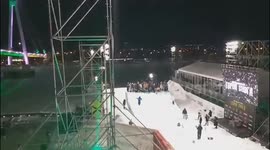 Springboard collapse at 'Battle of the Tour' competition in Tyumen, Russia