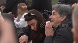 Relatives of Greece rail tragedy victims mourn their dead at Tempi crash site 1 year on