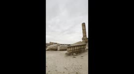 Footage of the Roman Temple of Hercules in Amman, the capital city of Jordan. It is one of the main touristic attractions of the city.