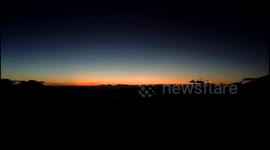 Sunrise at Mount Wangzhouding in Nanning, China