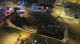 Debris Clean Up from Collapsed Building Site in Covington, USA