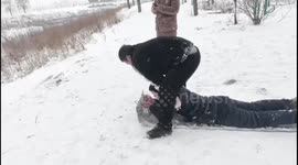 Unplanned Duo Ski Ride in Henan, China
