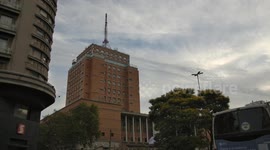 Activists hold pro-Palestinian protest in downtown Montevideo, Uruguay