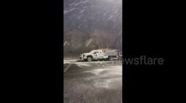 Footage shows snowfall in Amarillo in the Texas panhandle