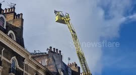 Aftermath of serious fire where 11 people were taken to hospital in South Kensington