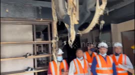 Aftermath of shopping mall blaze in Dhaka, Bangladesh