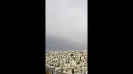 View of the downtown of Amman, capital of Jordan, seen from the Citadel archeological side.