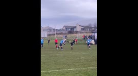 Player sent off after shoe-to-face collision in Northern Ireland match