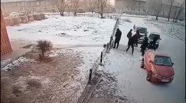 Serious morning collision in Russia: two students injured as VAZ-2114 driver loses control