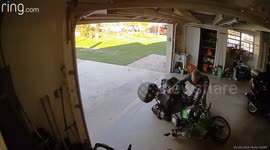 Man Drops Motorcycle In Multiple Directions