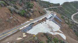 Severe Storm Damage on State Route 33 in California, USA