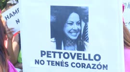 Social organisations protest cuts in food programmes in Buenos Aires, Argentina