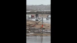 Driver does a perfect drift on rain-soaked road *Incredible Driving*
