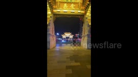 Visitors Visit Jinma Biji Fang in Kunming, China