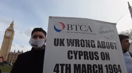 Protest to end the isolation of the third generation of Turkish Cypriots in London, UK