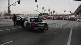 Pro Palestine Protestors Shut Down Wilshire Vandalize National Cemetery in Westwood, USA