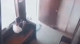Quick-thinking boy traps leopard after it strayed into office in west India