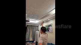 Residents battle indoor 'rainfall' amidst soaring humidity in southern China