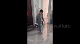 Brothers Delight Families with New Year's Greeting to Grandma in Hebei, China