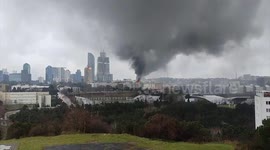 Pall Of Smoke Hangs Over Istanbul, Turkey After University Fire