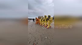 Specialized Forces Gear up for HazMat Threats in New York, NY, USA