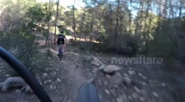 Mountain bike crash in La Nucia, Spain