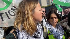 “I couldn’t sit at home and just watch it anymore”. Charlotte Church joins march for Palestine in London.