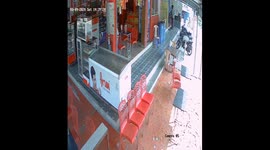 A speeding biker lost control and drove straight into the bakery shop in coimbatore