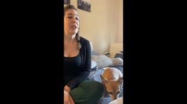 Casper Interrupts Owner's Singing
