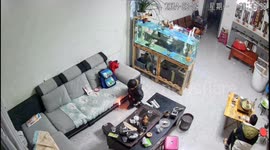 Curious Child Ignites Sofa, Prompt Response Averts Disaster in China