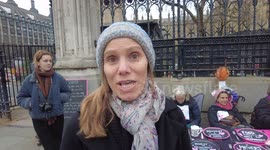 Mothers' Manifesto: Eight women are on hunger strike in front of Parliament in London, UK