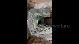 Rescuing a kitten that fell into a chimney in Foshan, China