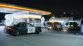 Possible Car Shooting on 101 Freeway in Echo Park, LA, USA